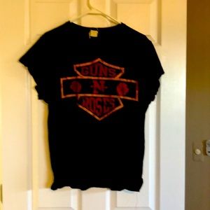 Made worn guns and roses shirt, size small